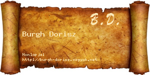 Burgh Dorisz névjegykártya